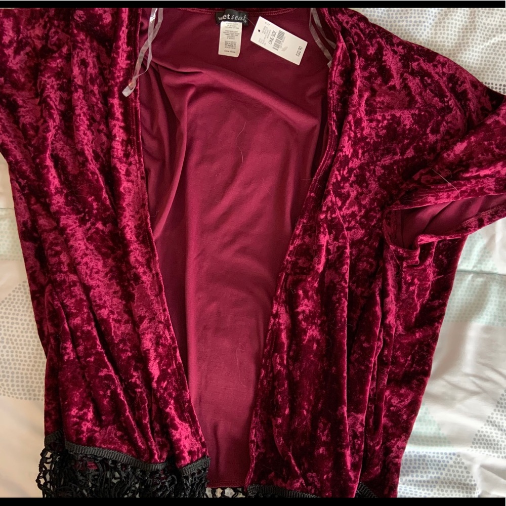 Velvet cardigan